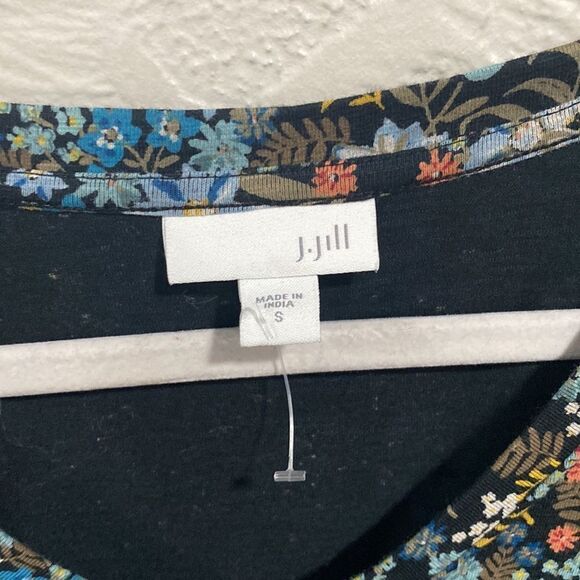 J Jill Floral Modal Blend Colorful Boho Dress Size Small - Picture 2 of 8